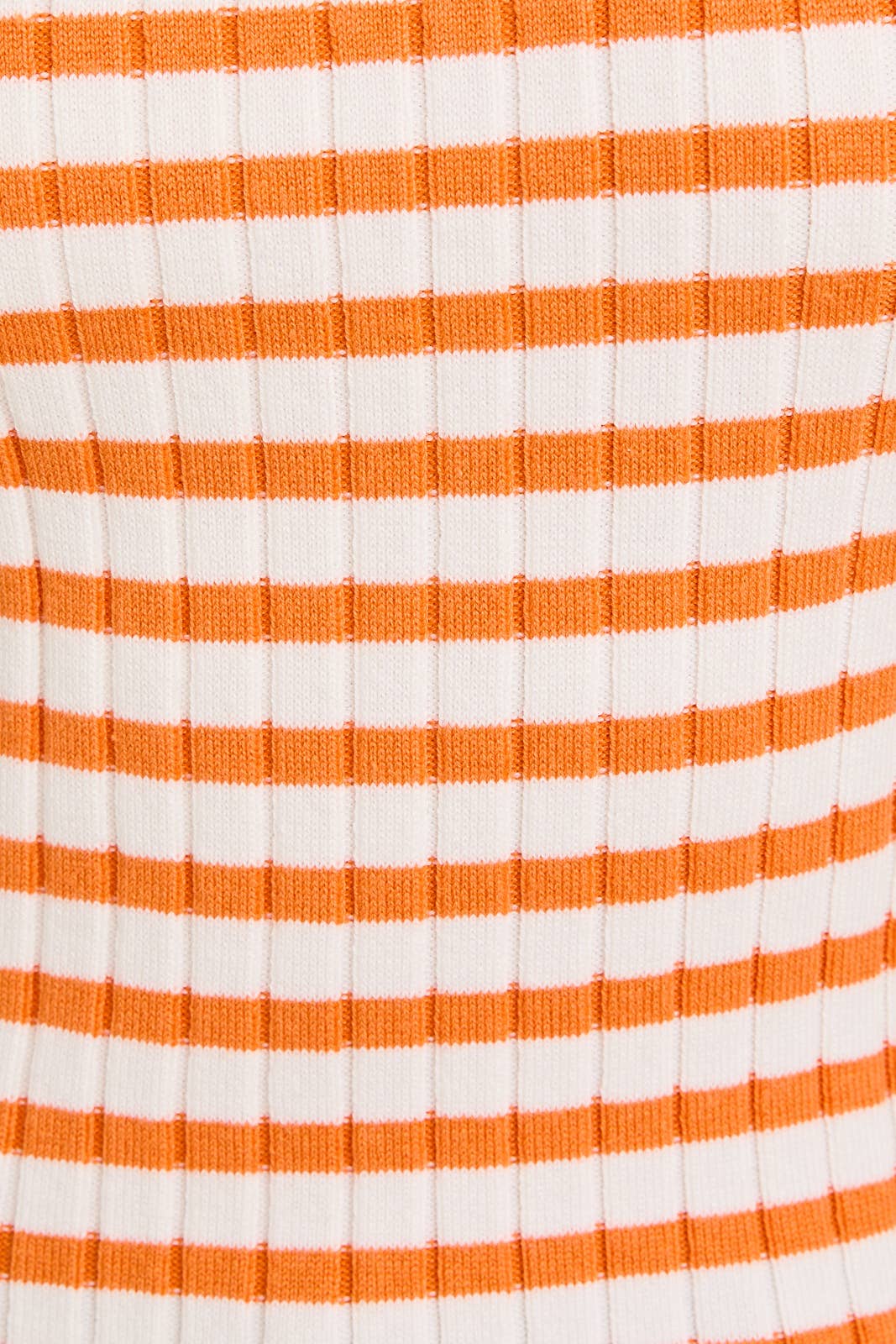 Orange and White Striped Crop Tank