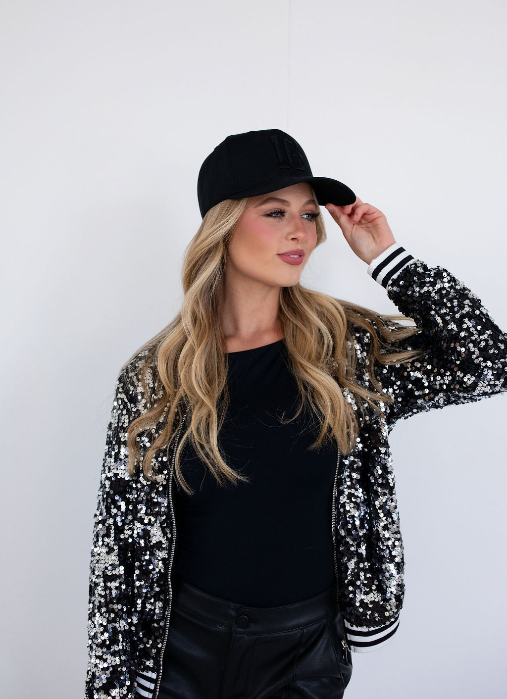 Hat: 16 Black on Black