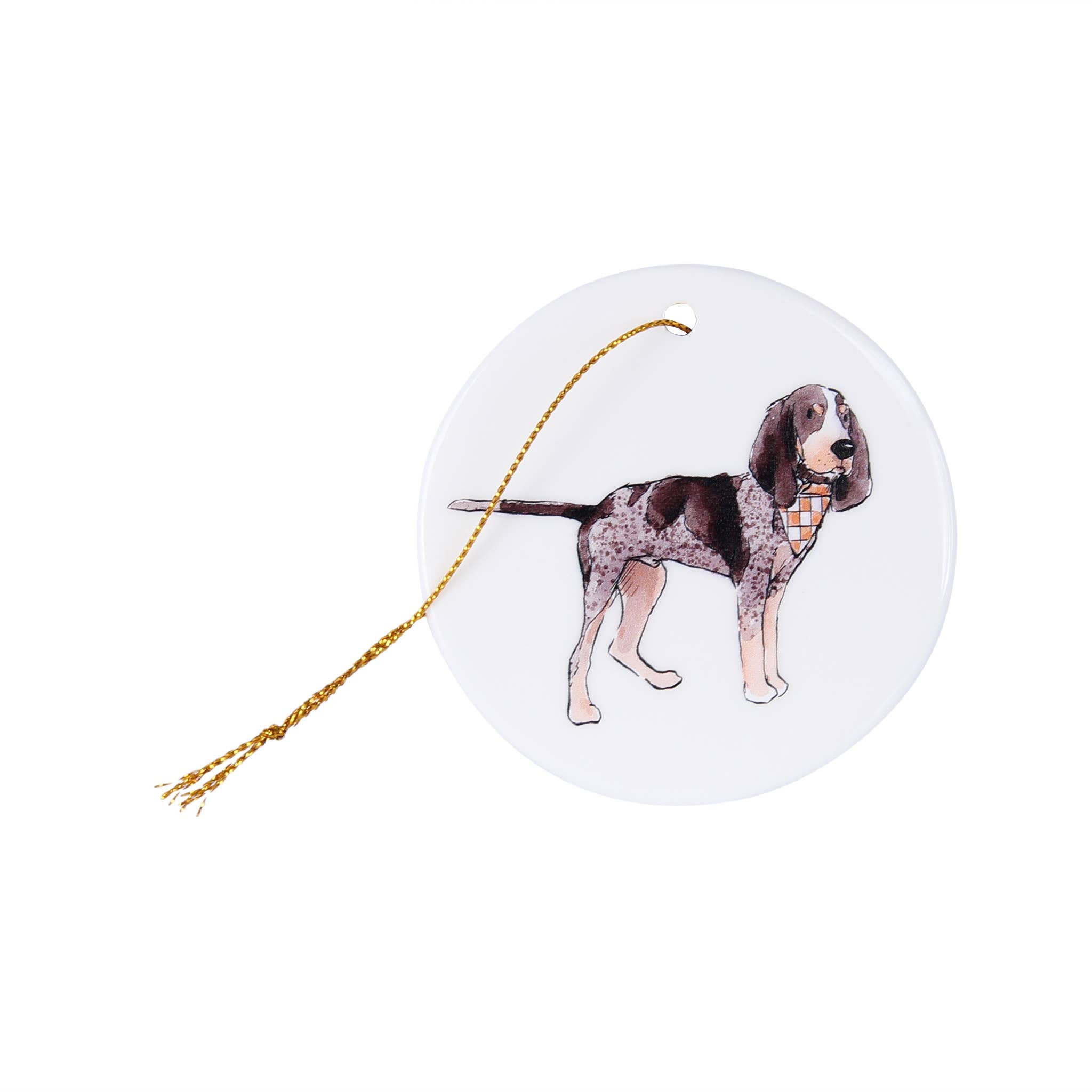 Bluetick Coonhound Tennessee Ceramic Ornament