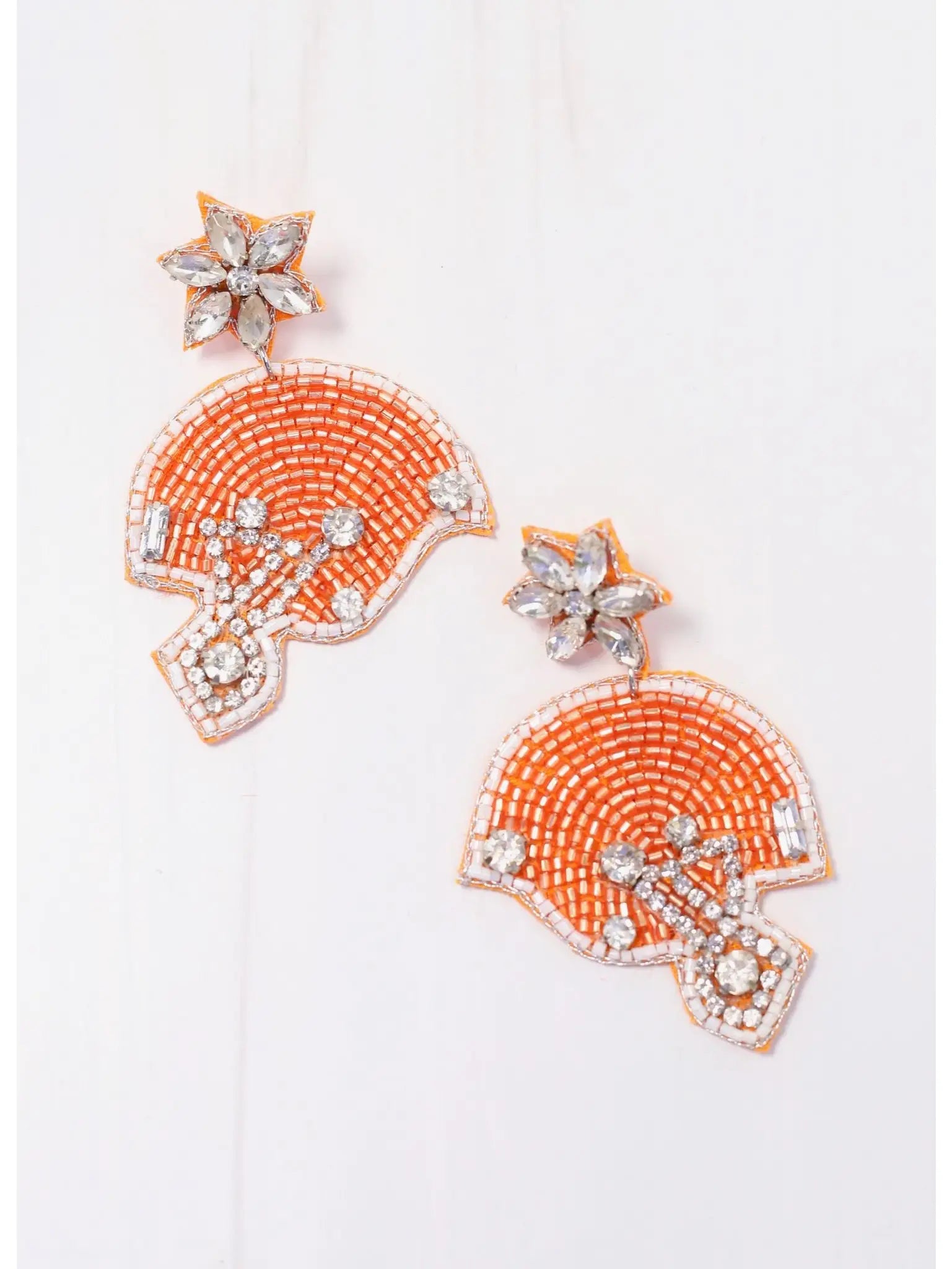 Beaded Football Helmet Earring