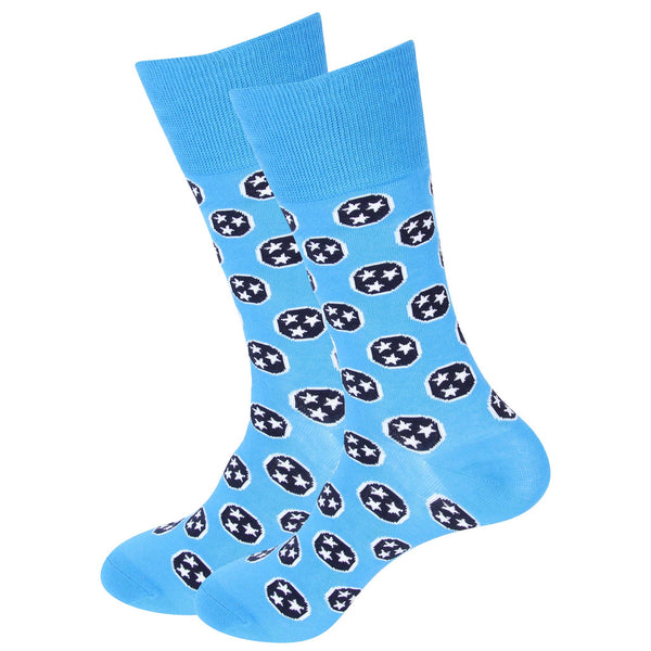Blue/Navy Tennessee Tri Star Socks