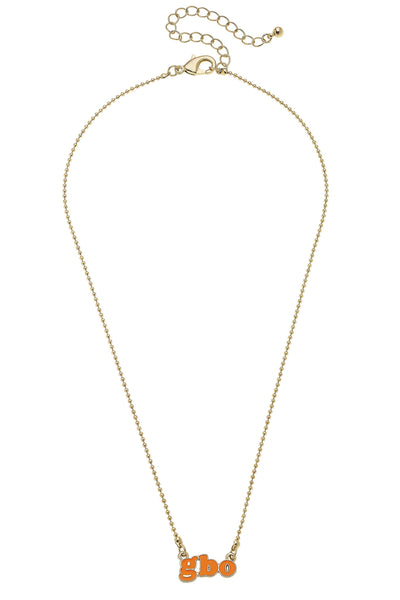 Tennessee Vols GBO Orange/Shiny Gold Necklace