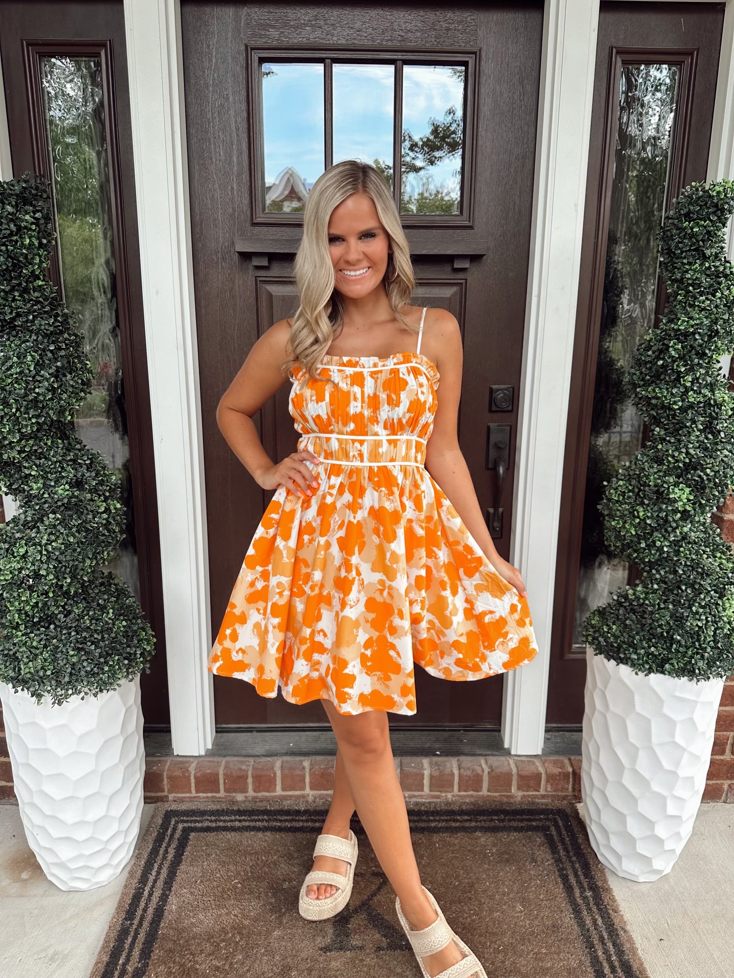 Summitt Watercolor Spaghetti Strap Dress – Give Her Six