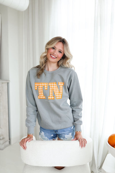 TN Gingham Sweatshirt