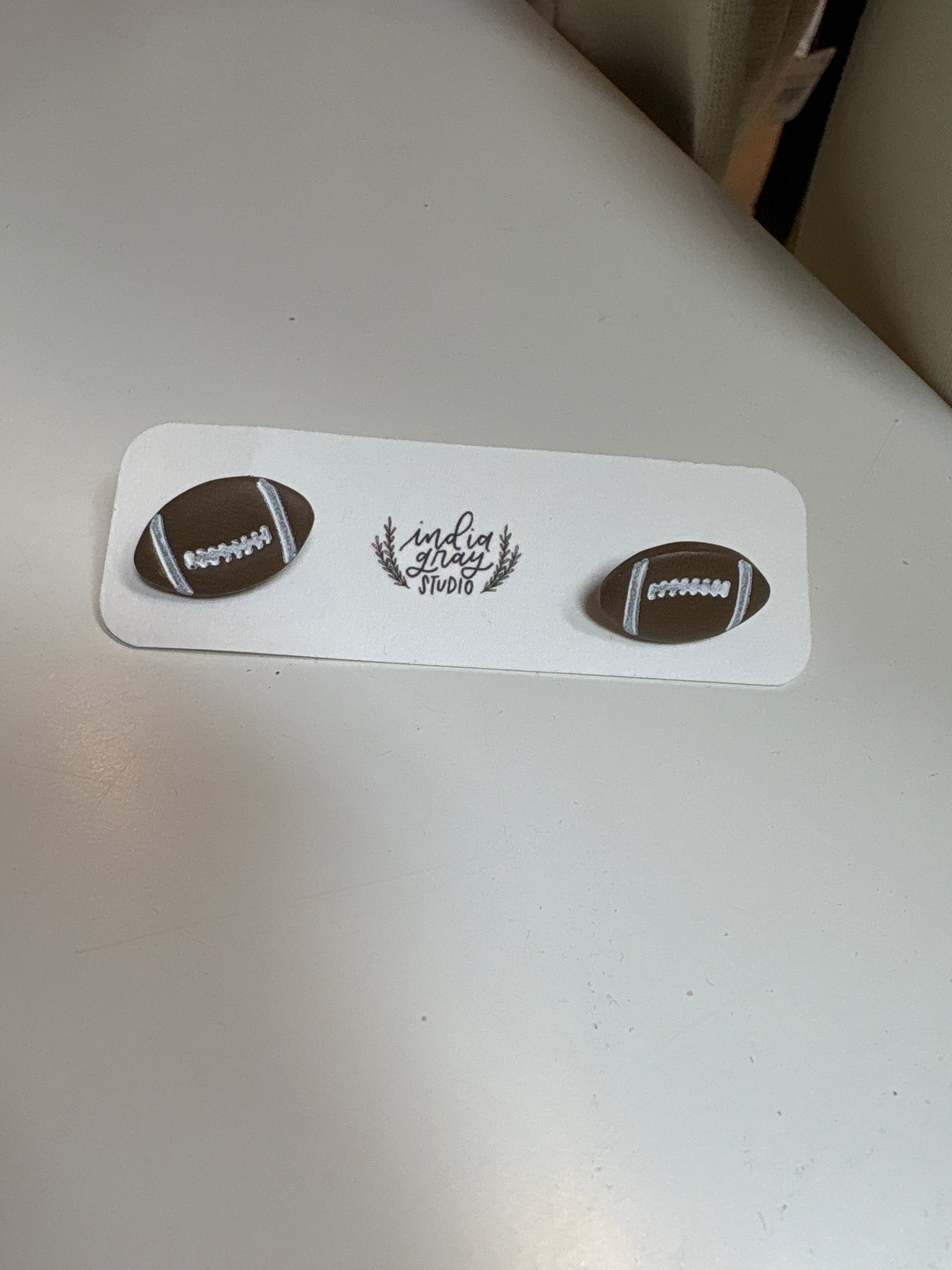 Football Clay Earring