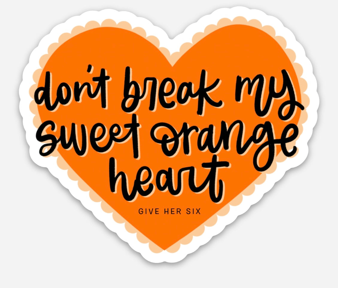 Sticker: Sweet Orange Heart