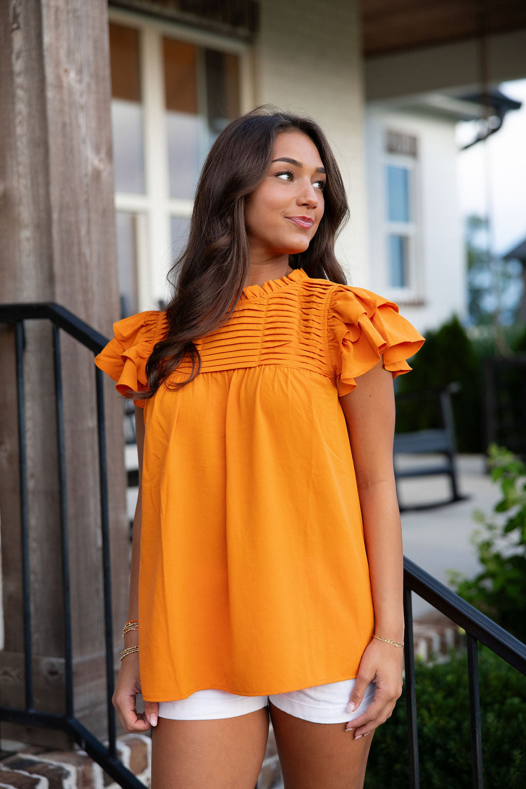 Ella Orange Blouse