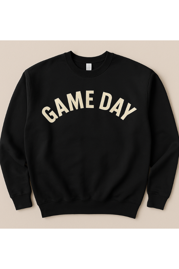 Game Day Black Patch Sweatshirt