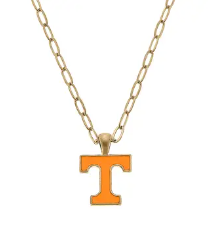 Orange Power T Necklace