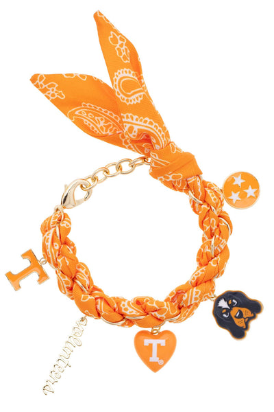 Tennessee Vols Bandana Charm Bracelet