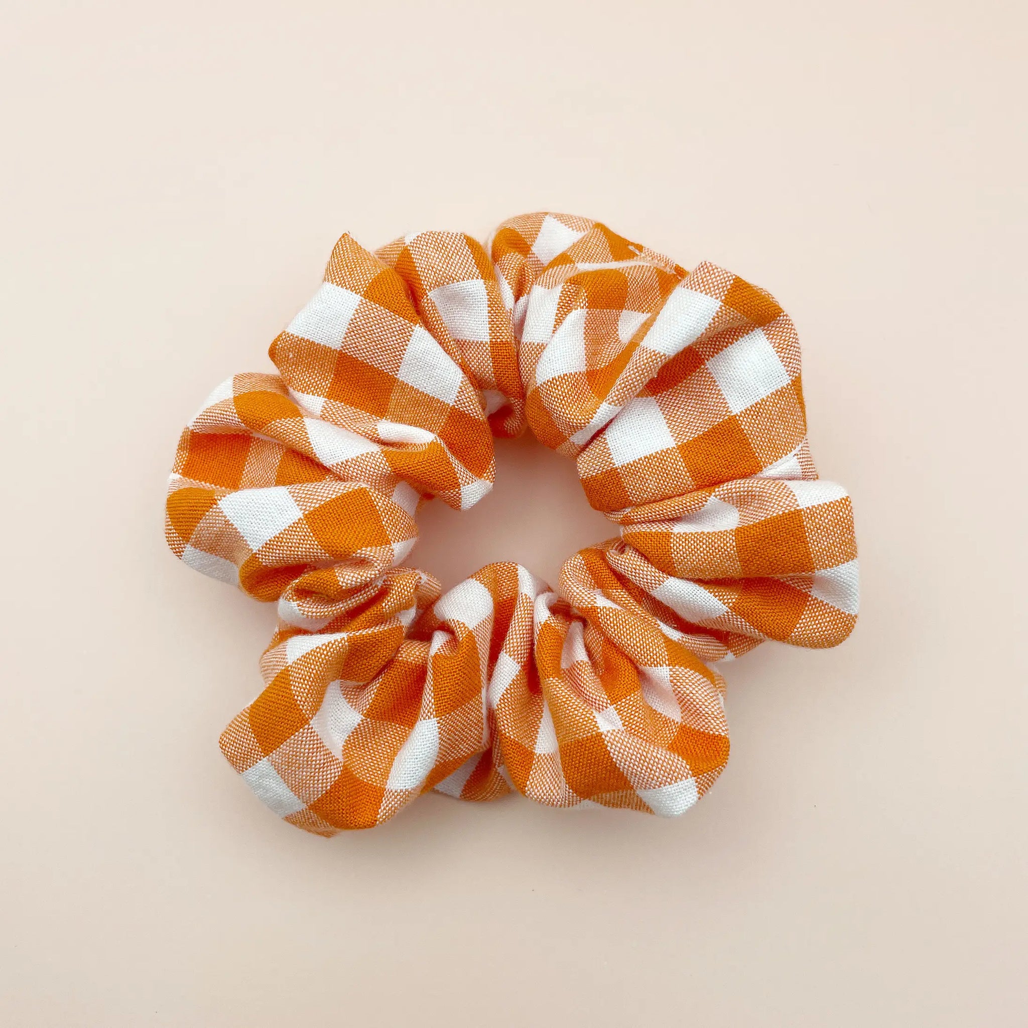 Scrunchie: Orange and White Gingham