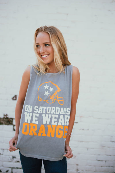 On Saturdays We Wear Orange Tank
