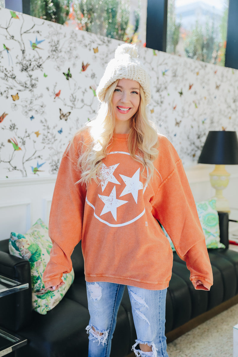 Tristar Orange Corded Sweatshirt