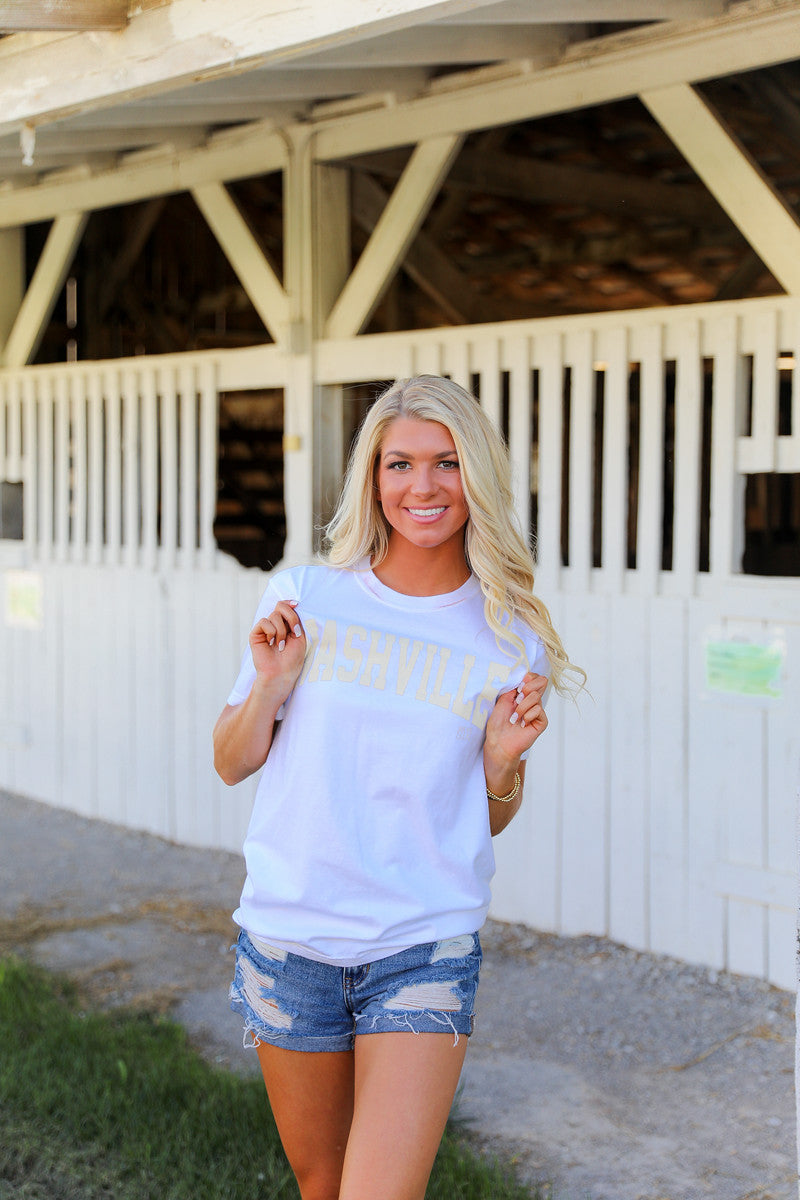 Nashville Cream Short Sleeve Tee – Give Her Six