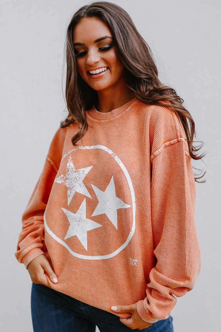Tristar Orange Corded Sweatshirt