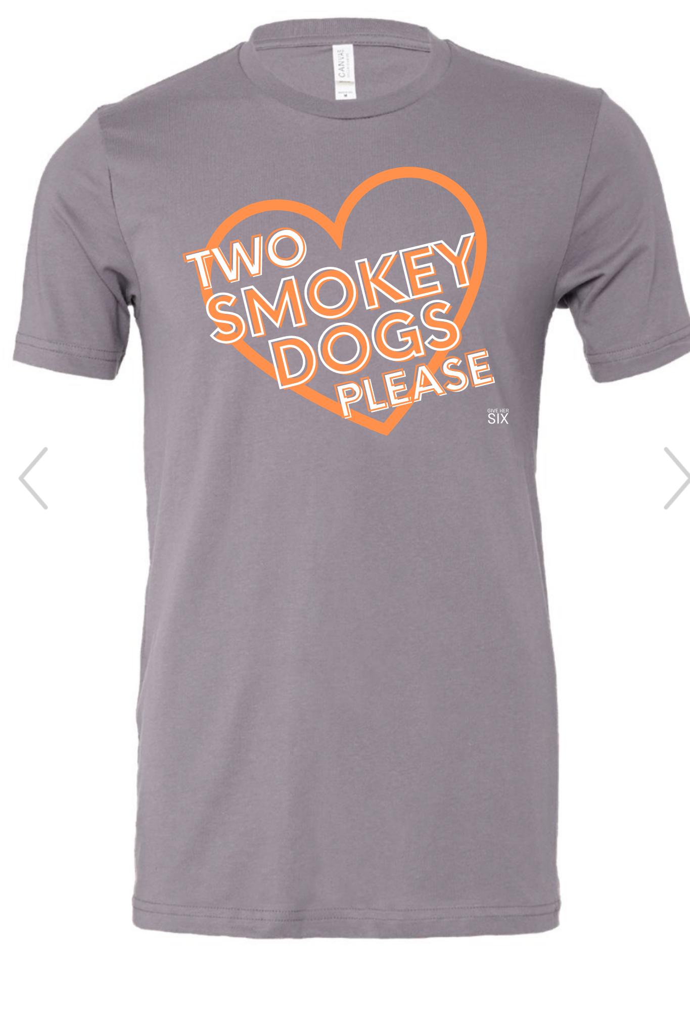 Two Smokey Dogs Grey Short Sleeve Tee