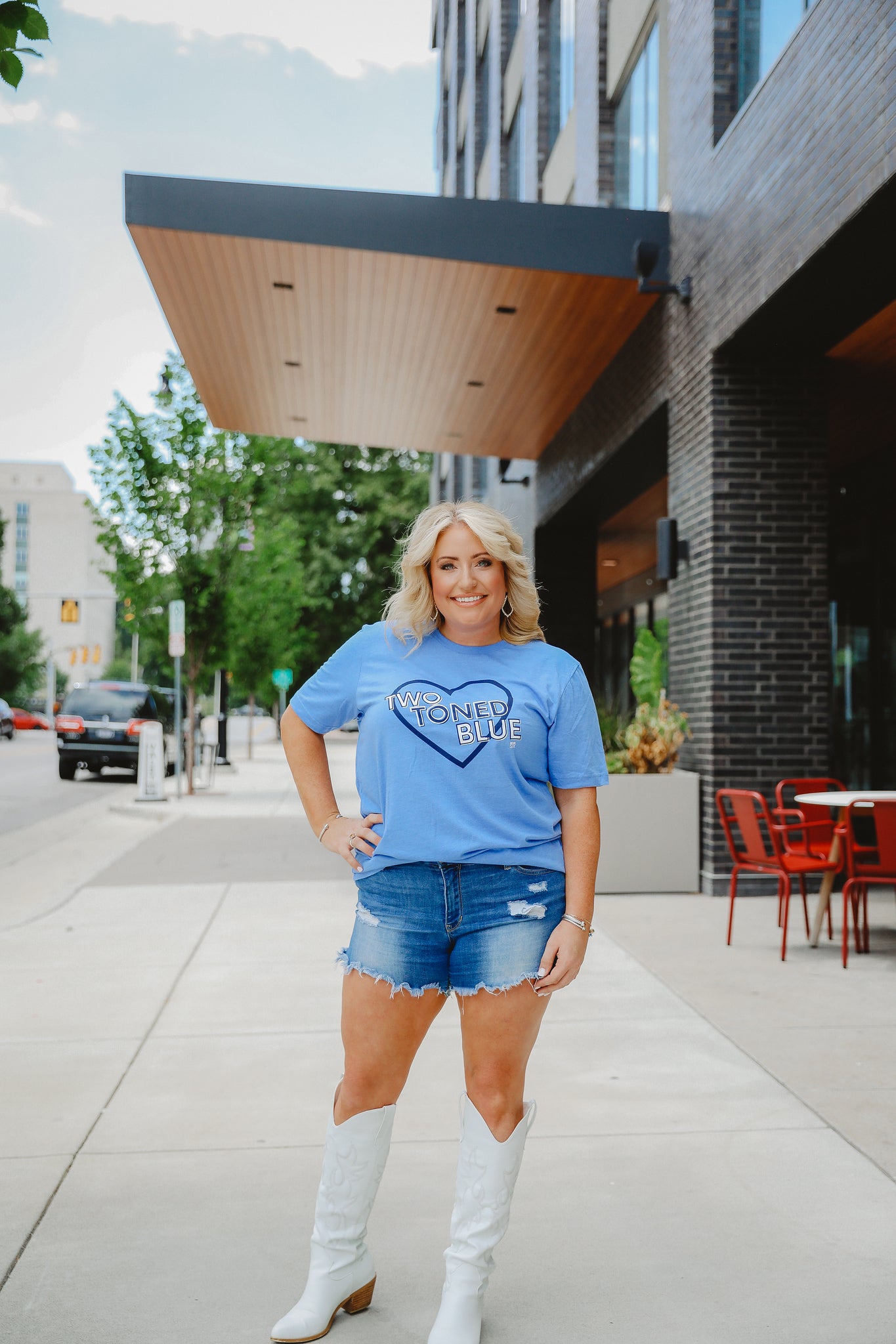 Two Toned Blue Tee